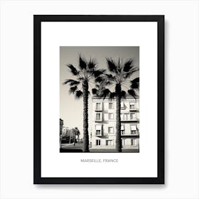 Poster Of Nice, France, Photography In Black And White 2 Art Print