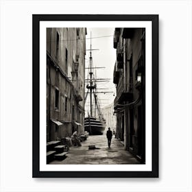 Genoa, Italy,  Black And White Analogue Photography  3 Art Print