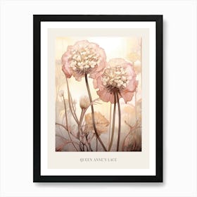 Floral Illustration Queen Annes Lace 1 Poster Art Print