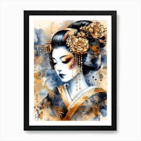 Creativel Geisha Illustration 6 Art Print