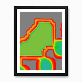 Heat Map Art Print