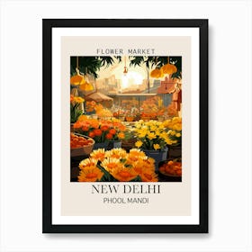 New Delhi Flower Market Art Print