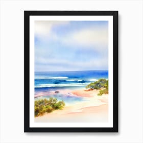 Blacksmiths Beach 2, Australia Watercolour Art Print