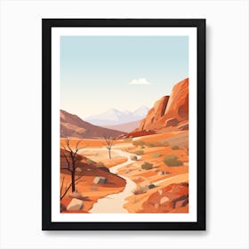 Larapinta Trail Australia 2 Hiking Trail Landscape Art Print