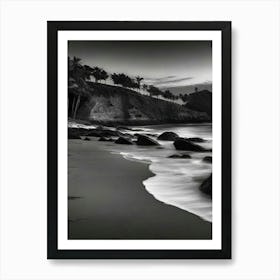 Black And White Beach 26 Art Print