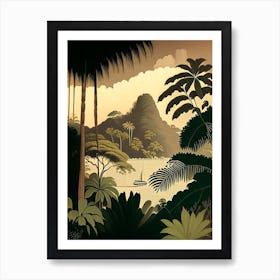 Nuku Hiva French Polynesia Rousseau Inspired Tropical Destination Art Print