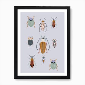 Bugs Blue Art Print