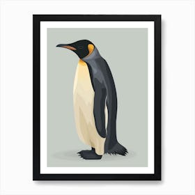 King Penguin Petermann Island Minimalist Illustration 2 Art Print