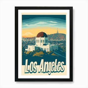 Aihrgdesign A Retro Travel Poster For Los Angeles Featuring T B831b45a D0d2 4a58 Ab23 7fc03818b63a 1 Art Print