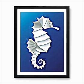 Origami Seahorse Art Print