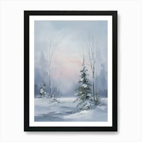 Winter Landscape Painting Art Print