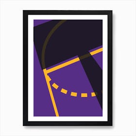 Los Angeles Basketball Court Poster