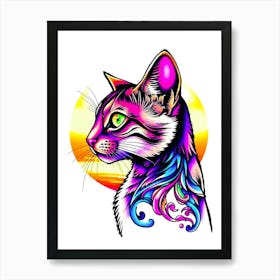 Cat In The Sky Art Print