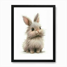 Jersey Wooly Rabbit Kids Illustration 3 Art Print