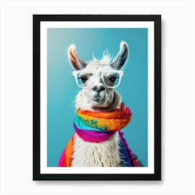 Llama With Glasses 1 Art Print