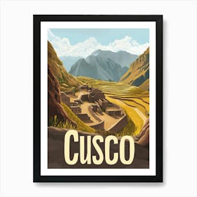 Aihrgdesign A Mid Century Modern Travel Poster For Cusco Show 0baaad06 6307 44e6 A04e 147930b6cce7 3 Art Print