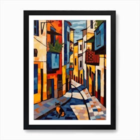 Painting Of Buenos Aires With A Cat 1 In The Style Of Matisse Art Print