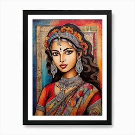 Default Colorful Traditional Madhubani Art From India Of A Wom 1 (1) Poster