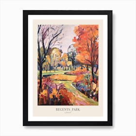 Autumn City Park Painting Regents Park London 2 Poster Art Print