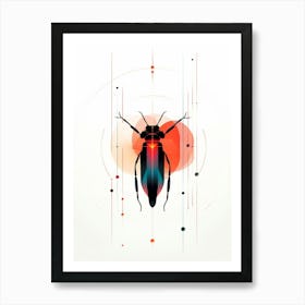 Beetle Minimalist Abstract 4 Art Print