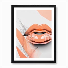 Peach Lips Art Print