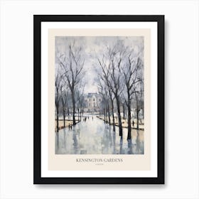 Winter City Park Poster Kensington Gardens London 2 Art Print