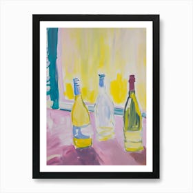 Three Bottles Of Wine Art Print