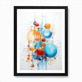 Techno Abstract Painting V3 Art Print