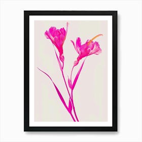 Hot Pink Heliconia 2 Art Print