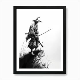 Sketched Black And White 7 Art Print