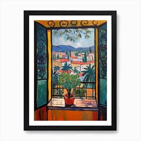 Window View Of Florence In The Style Of Fauvist 3 Art Print