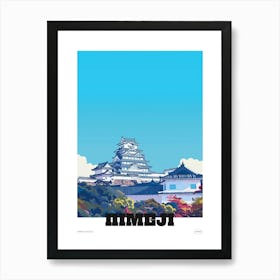 Himeji Castle Japan 2 Colourful Illustration Poster Art Print