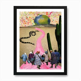 The World Is Pink Art Print