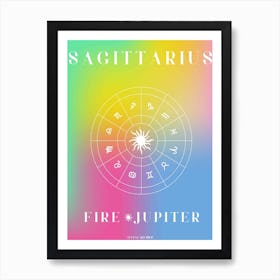Sagittarius Horoscope Art Print