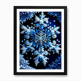 Intricate, Snowflakes, Pop Art Photography Art Print