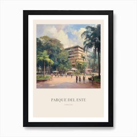 Parque Del Este Caracas Venezuela 4 Vintage Cezanne Inspired Poster Art Print