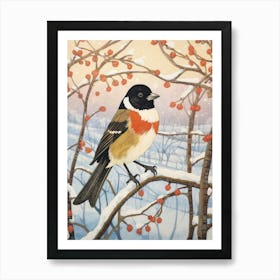 Bird Illustration Magpie 1 Art Print