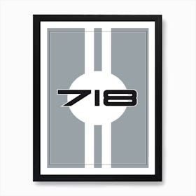 718, Racing Design Art Print