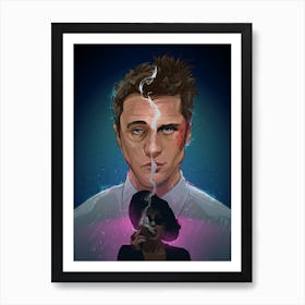 Fight Club Two Face Art Print