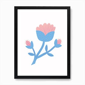 Pink Floral Bloom Art Print