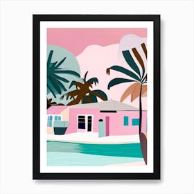 Maafushi Island Maldives Muted Pastel Tropical Destination Art Print