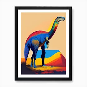 Maiasaura Primary Colours Dinosaur Art Print