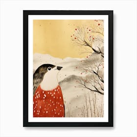 Bird Illustration Penguin 2 Art Print