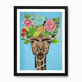 Frida Kahlo Giraffe Art Print