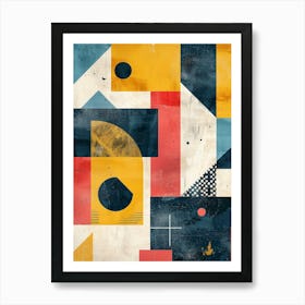 Playful And Colorful Geometric Shapes Arranged In A Fun And Whimsical Way 24 Art Print