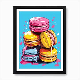 Dripping Pop Art Macaron Art Print