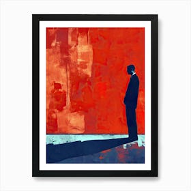 Shadow Of A Man, Minimalism Art Print