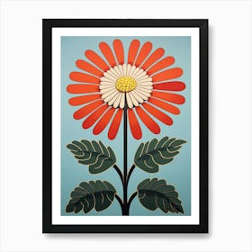 Flower Motif Painting Chrysanthemum 4 Art Print