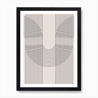 Abstract Wave Neutral Art Print