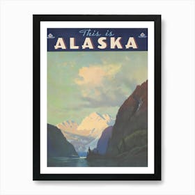 Alaska - vintage poster from 1935 Art Print